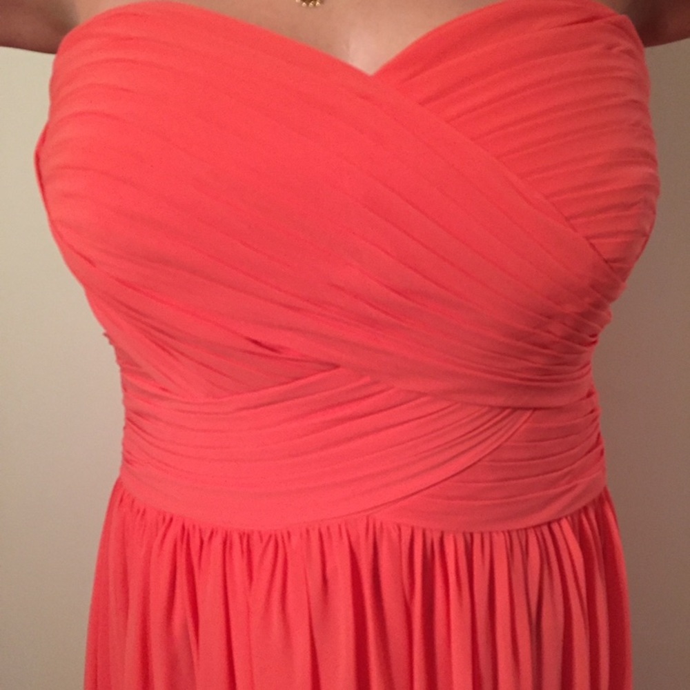Coral knee-length bridesmaid dress - Picture 6 of 6